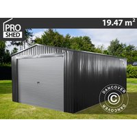 Metallgarage 3,38x5,76x2,43m, 19,47m², ProShed®, Anthrazit von DANCOVER