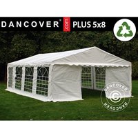 Partyzelt Pavillon Festzelt Dancover PLUS 5x8m PE 700, Weiß von DANCOVER