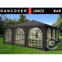 Partyzelt Pavillon Festzelt Dancover Pagoda UNICO 6x6m, schwarz von DANCOVER
