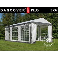 Partyzelt Pavillon Festzelt Dancover plus 3x6m pe, Grau/Weiß - Weiß / Grau von DANCOVER