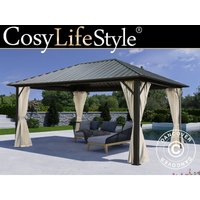 Pavillon San Bernardino mit Vorhängen und Moskitonetz, von DANCOVER