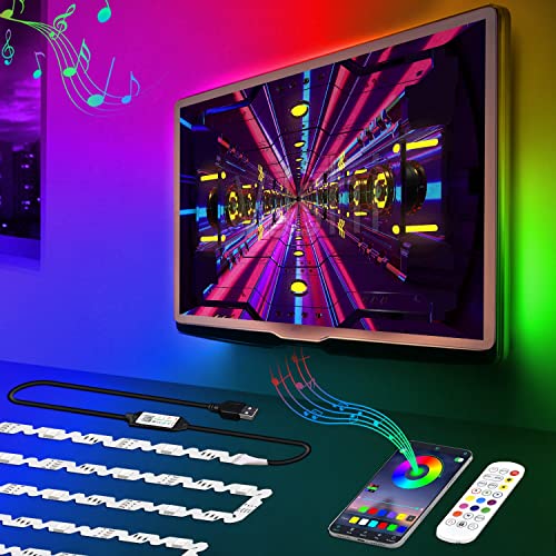 DANCRA LED TV Hintergrundbeleuchtung, 3m LED Strip Monitor 27 zoll TV 40 bis 50 Zoll, APP-Steuerung, USB RGB LED Streifen Für Fernseher, PC Bildschirm, Schlafzimmer, Spielzimmer von DANCRA