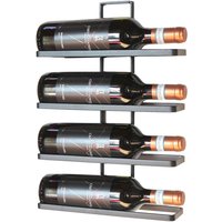 Dandibo - 1x Weinregal Metall Schwarz Wand 4-Wine erweiterbar Flaschenregal von DANDIBO