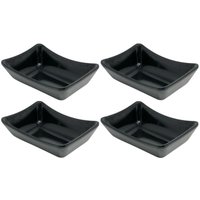 4x Dipschalen Melamin Set Schwarz 757 Snackschale Servierschale Klein Mini Saucenschälchen Soja von DANDIBO