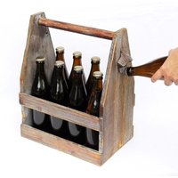 Bierträger mit Flaschenöffner 5087 Bierkiste aus Holz 38 cm Flaschenträger von DANDIBO