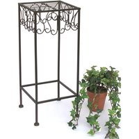 Blumenhocker Metall Braun Eckig 50 cm Blumenständer 140127-S Beistelltisch Pflanzenständer Blumensäule - Dandibo von DANDIBO