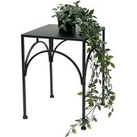 Blumenhocker Metall Schwarz Eckig 38 cm Blumenständer Blumensäule 96449 l Pflanzenhocker Modern Pflanzenständer - Dandibo von DANDIBO