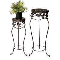 Blumenhocker Metall Schwarz Rund 2er Set 65 cm / 78 cm Blumenständer 18215 Blumensäule Antik Pflanzenständer Pflanzenhocker Vintage Blumenhocker Metall Schwarz Rund 2er Set 65 cm / 78 cm Blumenständer 18215 Blumensäule Antik Pflanzenständer Pflanzenhocker Vintage von DANDIBO