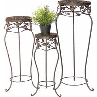 Blumenhocker Metall Schwarz Rund 3er Set 52 cm / 65 cm / 78 cm Blumenständer 18215 Blumensäule Antik Pflanzenständer Pflanzenhocker Vintage Blumenhocker Metall Schwarz Rund 3er Set 52 cm / 65 cm / 78 cm Blumenständer 18215 Blumensäule Antik Pflanzenständer Pflanzenhocker Vintage von DANDIBO