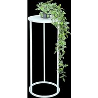 Blumenhocker Metall Weiß Rund 60 cm Blumenständer Beistelltisch 96483 m Blumensäule Modern Pflanzenständer Pflanzenhocker - Dandibo von DANDIBO