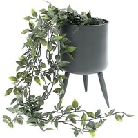 Blumenhocker Metall mit Topf Grau 23 cm Blumenständer 96260 m Blumensäule Modern Pflanzenständer Pflanzenhocker - Dandibo von DANDIBO