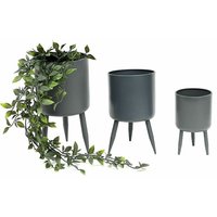 Dandibo - Blumentopf mit Füßen Pflanztopf Blumenkübel mit Beinen Metall Grau 3er Set 96260 Modern Pflanzenständer Dandibo - Blumentopf mit Füßen Pflanztopf Blumenkübel mit Beinen Metall Grau 3er Set 96260 Modern Pflanzenständer von DANDIBO