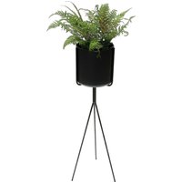 Dandibo - Blumenständer mit Topf Metall Schwarz 80 cm Blumenhocker 96022 Blumensäule Modern Pflanzenständer Pflanzenhocker von DANDIBO