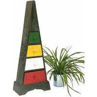 Dandibo - Cargo Loft Pyramide Celtic 80 cm Bunt Kommode mit 4 Schubladen Schrank aus Holz von DANDIBO