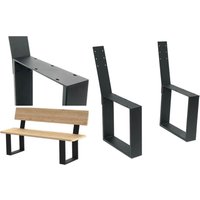 DanDiBo 2x Bankbeine Metall Schwarz mit Lehne Set Massiv DIY Bank Füße 96478 Sitzgestell für Gartenbank Bankgestell Robust Stabil DanDiBo 2x Bankbeine Metall Schwarz mit Lehne Set Massiv DIY Bank Füße 96478 Sitzgestell für Gartenbank Bankgestell Robust Stabil von DANDIBO