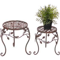 DanDiBo Blumenhocker Metall Braun 2er Set Blumenständer 93992 Blumensäule Antik Pflanzenständer Pflanzenhocker DanDiBo Blumenhocker Metall Braun 2er Set Blumenständer 93992 Blumensäule Antik Pflanzenständer Pflanzenhocker von DANDIBO