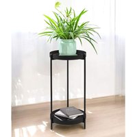 DanDiBo Blumenständer Metall Schwarz Rund 2 Etagen 52 cm 96583 Beistelltisch Blumenhocker Pflanzenständer Design Modern Pflanzenhocker DanDiBo Blumenständer Metall Schwarz Rund 2 Etagen 52 cm 96583 Beistelltisch Blumenhocker Pflanzenständer Design Modern Pflanzenhocker von DANDIBO