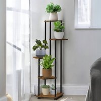 DanDiBo Blumentreppe Indoor Metall Schwarz 5 Etagen 96580 Blumenregal Pflanzenständer Modern Blumenständer Design von DANDIBO