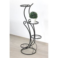 Dandibo - Blumentreppe Metall Schwarz 96 cm Blumenständer mit 4 Ablagen KW410 Blumensäule Pflanzensäule Pflanzenständer von DANDIBO