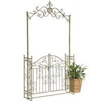 DanDiBo Rosenbogen mit Tür Metall Breite 130 cm Grün 93997 Rundbogen Wetterfest Massiv Volleisen Rankhilfe DanDiBo Rosenbogen mit Tür Metall Breite 130 cm Grün 93997 Rundbogen Wetterfest Massiv Volleisen Rankhilfe von DANDIBO