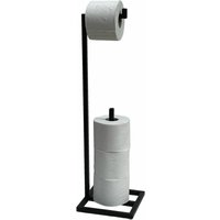 DanDiBo Toilettenpapierhalter Stehend Schwarz Metall 96459 Gäste WC Ständer Klopapierhalter Ersatzrollenhalter Papierhalter Rollenhalter von DANDIBO