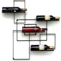 Dandibo - Weinregal Metall Schwarz Black Line Flaschenständer Flaschenregal Flaschenhalter Wandregal von DANDIBO