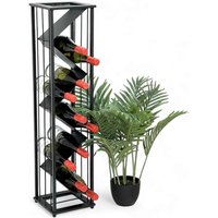 Dandibo - Weinregal Metall Schwarz Stehend 96693 Flaschenregal Weinständer Flaschenhalter Schmal Modern von DANDIBO