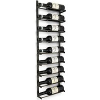 DanDiBo Weinregal Wand Metall Schwarz 240402 Flaschenregal Schmal Wandmontage Wine Rack Weinflaschenhalter Weinhalter Flaschenhalter von DANDIBO