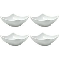 Dandibo - 4x Dipschalen Melamin Set Weiß 754 Snackschale Servierschale Klein Mini Saucenschälchen Soja von DANDIBO