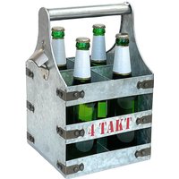 Dandibo - Bierträger Metall mit Öffner Flaschenträger 4 Takt 96405 Flaschenöffner Flaschenkorb Männerhandtasche Männergeschenke von DANDIBO