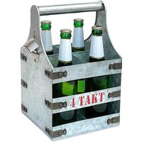 Dandibo - Bierträger Metall mit Öffner Flaschenträger 4 Takt 96405 Flaschenöffner Flaschenkorb Männerhandtasche Männergeschenke von DANDIBO