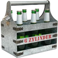 Bierträger Metall mit Öffner Flaschenträger 6 Zylinder V6 96402 Flaschenträger Flaschenöffner Flaschenkorb Männerhandtasche Männergeschenke - Dandibo von DANDIBO