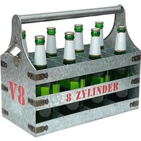 Dandibo - Bierträger Metall mit Öffner Flaschenträger 8 Zylinder V8 96404 Flaschenöffner Flaschenkorb Männerhandtasche Männergeschenke von DANDIBO