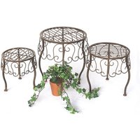 Dandibo - Blumenhocker Metall Braun Rund 3er Set Blumenständer 140129 Beistelltisch Pflanzenständer Klein Dandibo - Blumenhocker Metall Braun Rund 3er Set Blumenständer 140129 Beistelltisch Pflanzenständer Klein von DANDIBO
