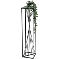 Blumenhocker Metall Schwarz Eckig 100 cm Blumenständer Beistelltisch 96458 Blumensäule Design Modern Pflanzenständer Pflanzenhocker - Dandibo von DANDIBO