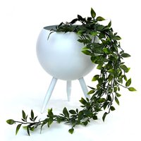 Dandibo - Blumenhocker Metall mit Topf Weiß 27 cm Blumenständer 96259 l Blumensäule Modern Pflanzenständer Pflanzenhocker von DANDIBO