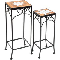 Dandibo - Blumenhocker Mosaik Eckig 2er Set 46 und 54 cm Blumenständer 12012 Beistelltisch Pflanzenständer Mosaiktisch Dandibo - Blumenhocker Mosaik Eckig 2er Set 46 und 54 cm Blumenständer 12012 Beistelltisch Pflanzenständer Mosaiktisch von DANDIBO