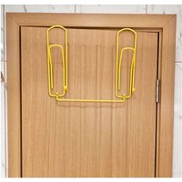 Designer Türgarderobe Büroklammer 32 cm Türhaken Garderobe Kleiderhaken / Farbe: Gelb von DANDIBO