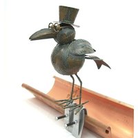 Dandibo - Rabe aus Metall 8912 Dachschmuck für die Dachrinne 30 cm Vogel Figur Dekoration von DANDIBO