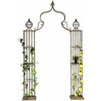 Rosenbogen Metall Kletterhilfe 93969 275x172 cm Gartenbogen Rankhilfe Rankgitter Torbogen - Dandibo von DANDIBO