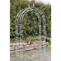 Dandibo - Rosenbogen Verzinkt Breite 140 cm mit Spitze Rundbogen Feuerverzinkt Wetterfest Massiv Volleisen Rankhilfe Dandibo - Rosenbogen Verzinkt Breite 140 cm mit Spitze Rundbogen Feuerverzinkt Wetterfest Massiv Volleisen Rankhilfe von DANDIBO