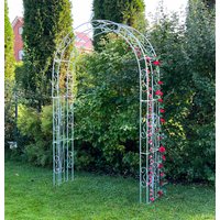 Dandibo - Rosenbogen Verzinkt Massiv 140 cm Torbogen 96522 Wetterfest Rundbogen Volleisen Rankhilfe Gartenbogen Feuerverzinkt von DANDIBO