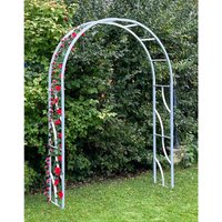 Rosenbogen Verzinkt Massiv 150 cm Torbogen 96516 Wetterfest Rundbogen Volleisen Rankhilfe Gartenbogen Feuerverzinkt - Dandibo von DANDIBO