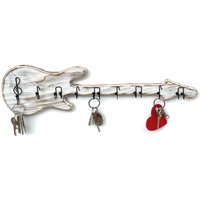 Schlüsselbrett Holz Handmade 96107 Gitarre Schlüsselboard Schlüsselhaken Schlüsselleiste Schlüsselkasten - Dandibo von DANDIBO