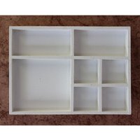 Dandibo - Sortierkasten Setzkasten 12291 Weiß 32 cm a. Holz Sammlervitrine Sortierschublade von DANDIBO