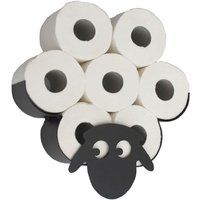 Dandibo - Toilettenpapierhalter Schaf Wand Schwarz Metall Toilettenrollenhalter wc Rollenhalter Ersatzrollenhalter Klopapierhalter von DANDIBO