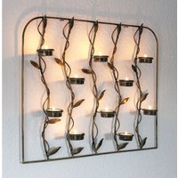 Wandteelichthalter 10-0370 Wandkerzenhalter aus Metall 53 cm Teelichthalter von DANDIBO