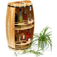 Weinregal Holz Weinfass Naturholz Halbrund 83 cm 9001 Bar Flaschenregal Flaschenständer xl Fass Holzfass Natur Weinschrank - Dandibo von DANDIBO