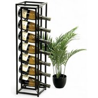 Dandibo - Weinregal Metall Schwarz Stehend Diamant 80 cm 96621 Flaschenregal Weinständer Flaschenhalter Schmal Modern von DANDIBO