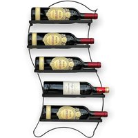 Dandibo - Weinregal Metall Schwarz Wand erweiterbar für 5 Flaschen Lento Flaschenregal 96269 Flaschenständer Weinflaschenhalter Flaschenhalter von DANDIBO